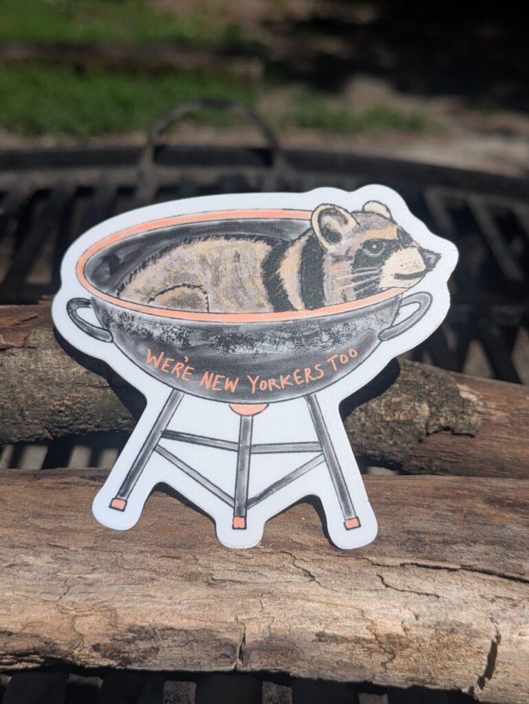 Baggins Raccoon sticker